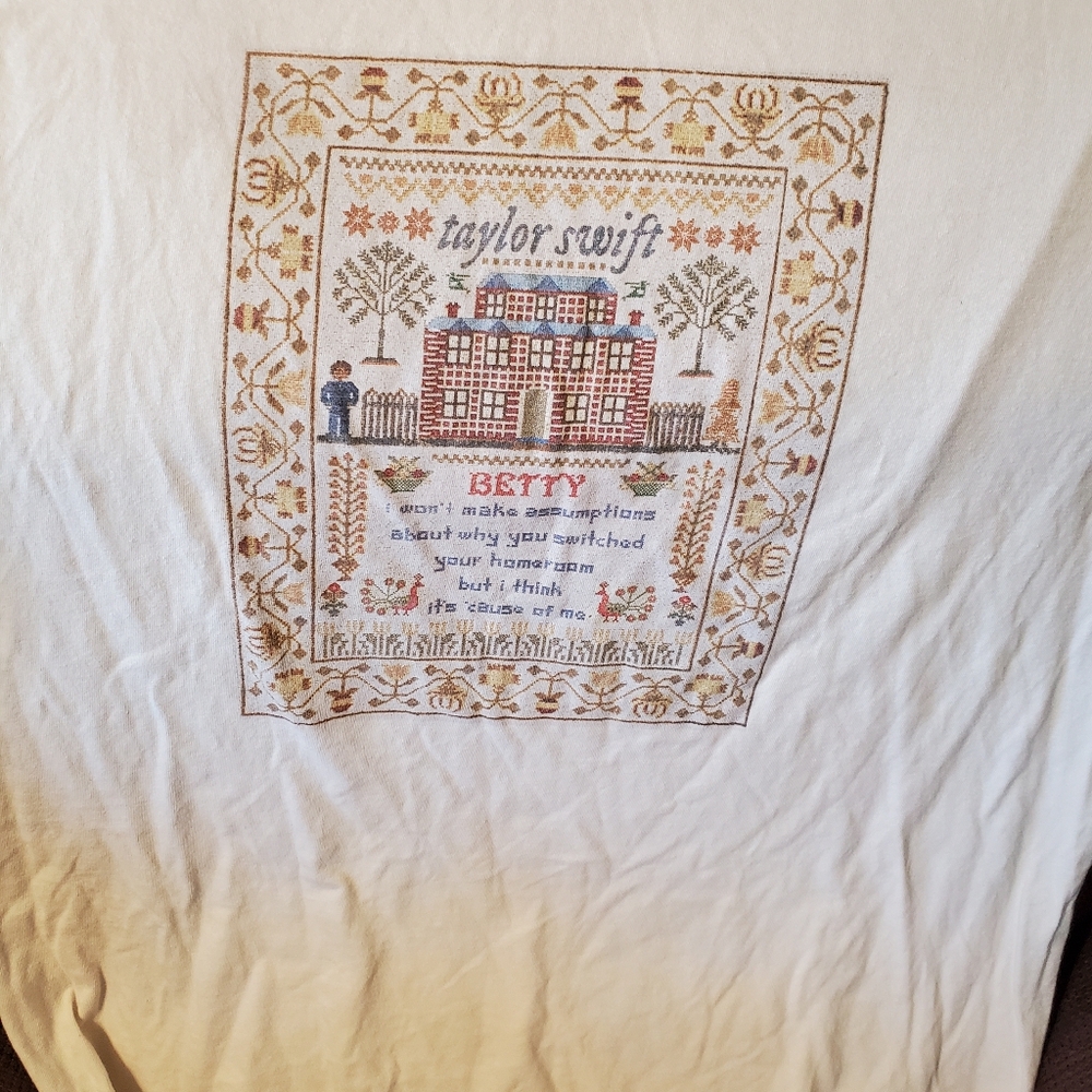 Taylor Swift Cream Cotton Tee